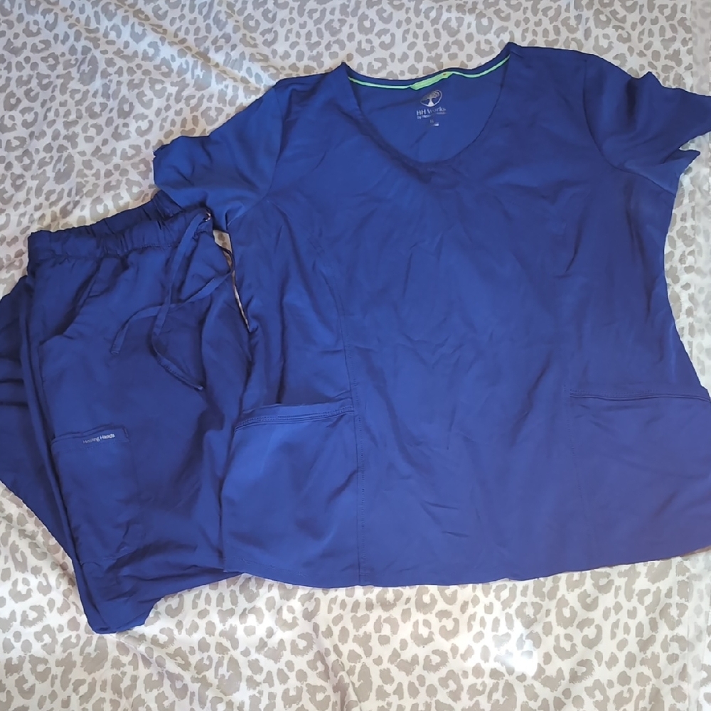 Healing Hands Deep Blue Pajama Set